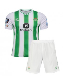 Real Betis Replika Hemmakläder Barn 2023-24 Kortärmad (+ byxor)